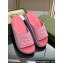 Gucci Women/Men platform Rubber slide sandals with Interlocking G Pink 2024
