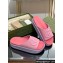 Gucci Women/Men platform Rubber slide sandals with Interlocking G Pink 2024