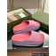 Gucci Women/Men platform Rubber slide sandals with Interlocking G Pink 2024