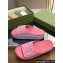 Gucci Women/Men platform Rubber slide sandals with Interlocking G Pink 2024