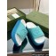 Gucci Women/Men platform Rubber slide sandals with Interlocking G Blue 2024