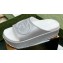 Gucci Women/Men platform Rubber slide sandals with Interlocking G Metallic Silver 2024