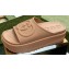Gucci Women/Men platform Rubber slide sandals with Interlocking G Beige 2024