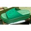 Gucci Women/Men platform Rubber slide sandals with Interlocking G Green 2024