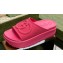Gucci Women/Men platform Rubber slide sandals with Interlocking G Fuchsia 2024