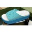Gucci Women/Men platform Rubber slide sandals with Interlocking G Blue 2024