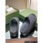 Gucci Women/Men platform perforated GG Rubber slide sandals Black 2024