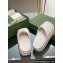 Gucci Women/Men platform perforated GG Rubber slide sandals White 2024