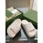 Gucci Women/Men platform perforated GG Rubber slide sandals White 2024