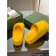 Gucci Women/Men platform perforated GG Rubber slide sandals Yellow 2024