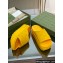 Gucci Women/Men platform perforated GG Rubber slide sandals Yellow 2024