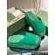 Gucci Women/Men platform perforated GG Rubber slide sandals Green 2024