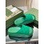 Gucci Women/Men platform perforated GG Rubber slide sandals Green 2024