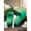 Gucci Women/Men platform perforated GG Rubber slide sandals Green 2024