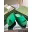Gucci Women/Men platform perforated GG Rubber slide sandals Green 2024