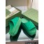 Gucci Women/Men platform perforated GG Rubber slide sandals Green 2024
