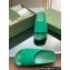 Gucci Women/Men platform perforated GG Rubber slide sandals Green 2024