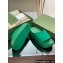 Gucci Women/Men platform perforated GG Rubber slide sandals Green 2024