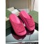 Gucci Women/Men platform perforated GG Rubber slide sandals Fuchsia 2024