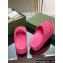 Gucci Women/Men platform perforated GG Rubber slide sandals Fuchsia 2024