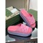Gucci Women/Men platform perforated GG Rubber slide sandals Pink 2024