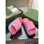 Gucci Women/Men platform perforated GG Rubber slide sandals Pink 2024