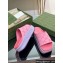Gucci Women/Men platform perforated GG Rubber slide sandals Pink 2024