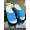 Gucci Women/Men platform perforated GG Rubber slide sandals Blue 2024