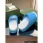Gucci Women/Men platform perforated GG Rubber slide sandals Blue 2024