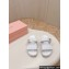 Miu Miu Matelassé nappa leather slides 5XX640 White 2024