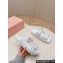 Miu Miu Matelassé nappa leather slides 5XX640 White 2024