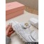 Miu Miu Matelassé nappa leather slides 5XX640 White 2024