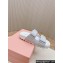Miu Miu nappa leather slides 5XX640 White 2024