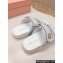 Miu Miu nappa leather slides 5XX640 White 2024