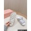 Miu Miu nappa leather slides 5XX640 White 2024