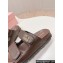 Miu Miu nappa leather slides 5XX640 Coffee 2024
