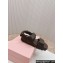 Miu Miu Sporty nappa leather sandals 5X135E Coffee 2024