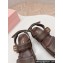Miu Miu Sporty nappa leather sandals 5X135E Coffee 2024
