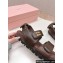 Miu Miu Sporty nappa leather sandals 5X135E Coffee 2024