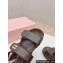 Miu Miu Sporty nappa leather sandals 5X135E Coffee 2024
