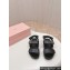 Miu Miu Sporty nappa leather sandals 5X135E Black 2024
