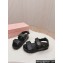 Miu Miu Sporty nappa leather sandals 5X135E Black 2024