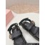 Miu Miu Sporty nappa leather sandals 5X135E Black 2024