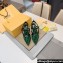 Fendi Colibrì Lite high-heeled 8.5cm slingbacks chenille Green 2024