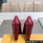 Fendi Heel 10cm Calfskin leather Square Toe pumps Dark Red 2024
