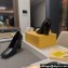 Fendi Heel 10cm Calfskin leather Square Toe pumps Black 2024