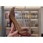 Fendi Filo high-heeled 8.5cm leather sandals Burgundy with metallic ankle strap 2024