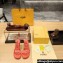 Fendi high-heeled 9cm Nappa Leather Baguette Sandals Red 2024