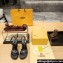 Fendi high-heeled 9cm Nappa Leather Baguette Sandals Black 2024