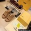 Fendi high-heeled 9cm Nappa Leather Baguette Slide Sandals Brown 2024